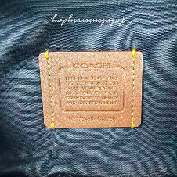 Coach Charter Slim Crossbody Bag With Sketch Print In Leather/Black CAM96 NWT - Picture 9 of 9